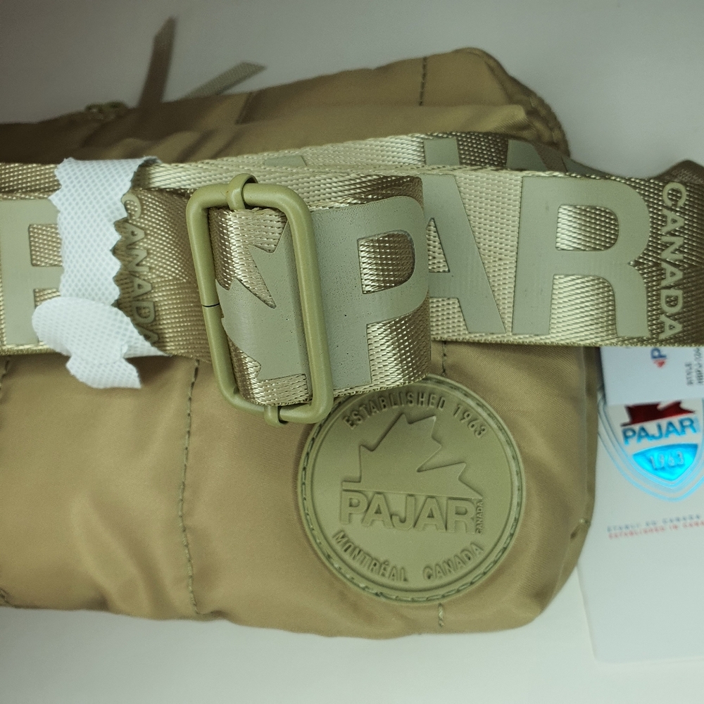 Pajar Beige Nylon Sling Crossbody / Belt Bag + FREE GIFT NWT - Picture 5 of 12
